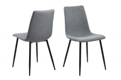 Dizajnová jedálenská stolička Alric, svetlosivá