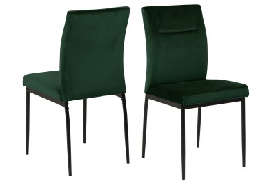 Dizajnová jedálenská stolička Damilola tmavozelená