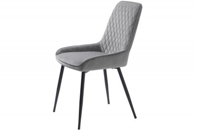 Dizajnová jedálenská stolička Dana sivý zamat