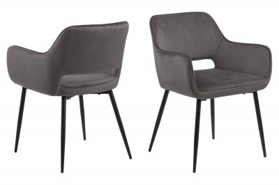 Dizajnová jedálenska stolička Nereida, tmavo šedá