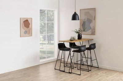 Dizajnová jedálenská stolička Nerys, čierna