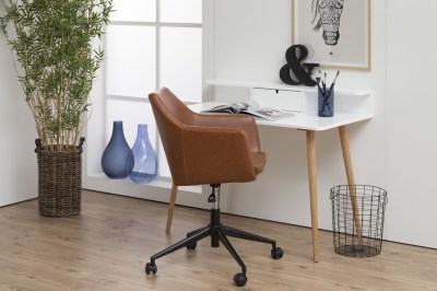 Dizajnová kancelárska stolička Norris, brandy five