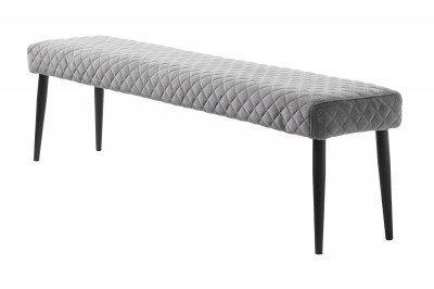 Dizajnová lavica Hallie 160 cm sivý zamat
