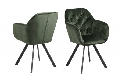 Dizajnová otočná stolička Aletris, lesnícka zelená