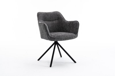 Dizajnová otočná stolička Rahiq sivá
