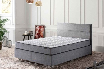 Dizajnová posteľ Eliava 160 x 200 cm sivá