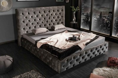 Dizajnová posteľ Laney II 160 x 200 cm sivý zamat