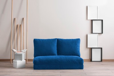 Dizajnová rozkladacia pohovka Wandella 120 cm modrá