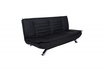 Dizajnová rozkladacia sedačka Alun, 196 cm, čierna