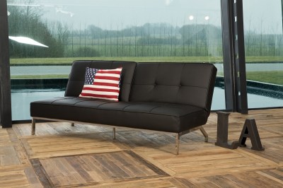 Dizajnová rozkladacia sedačka Amadeo, 198 cm, čierna