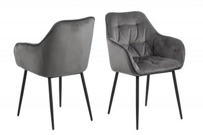 Dizajnová stolička Alarik, tmavosivá