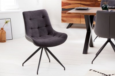Dizajnová stolička Amiyah tmavosivá-čierna