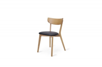 Dizajnová stolička Kian prírodná - čierna