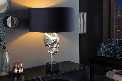 Dizajnová stolová lampa Madigan 76 cm čierno-strieborná