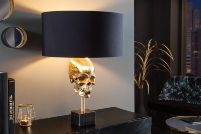 Dizajnová stolová lampa Madigan 76 cm čierno-zlatá