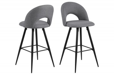 Dizajnová barová stolička Jaylene sivá