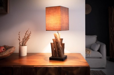 Dizajnová stolná lampa Desmond 45 cm hnedá - ironwood