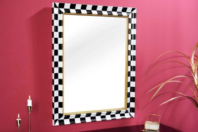 Dizajnové nástenné zrkadlo Hartwell 78 cm čierno-biele
