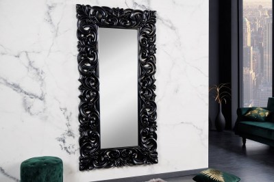 Dizajnové nástenné zrkadlo Kathleen 180 cm čierne