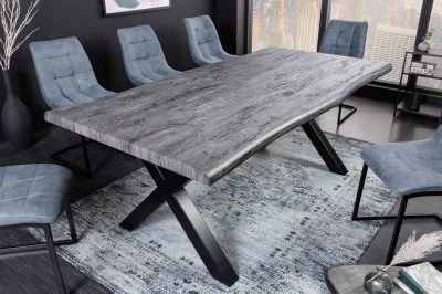 Dizajnový jedálenský stôl Kaniesa 180 cm sivý - vzor divý dub