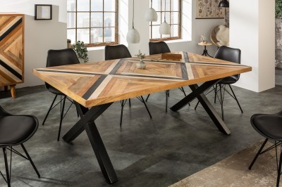 Dizajnový jedálenský stôl Rodney 160 cm čierny / mango