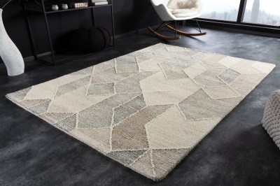 Dizajnový koberec Sadiya 230 x 160 cm béžovo-hnedý - vlna