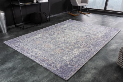 Dizajnový koberec Saniyah 230 x 160 cm modrý - bavlna-ženilka