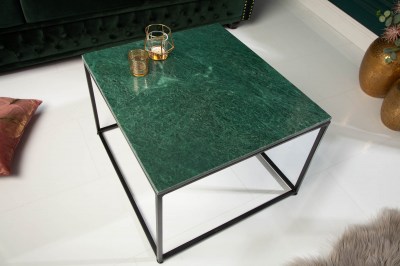 Dizajnový konferenčný stolík Factor 50 cm mramor zelený