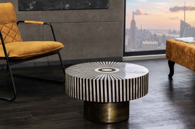 Dizajnový konferenčný stolík Ilissa 60 cm zlatý