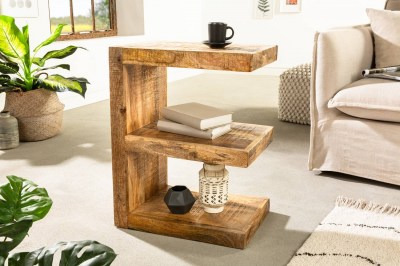 Dizajnový odkladací stolík Edaline 60 cm mango