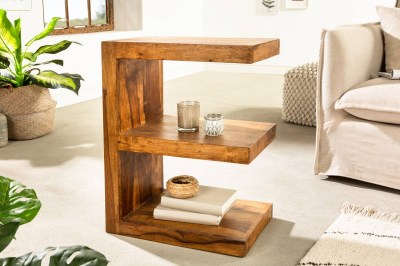 Dizajnový odkladací stolík Edaline 60 cm Sheesham