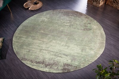 Dizajnový okrúhly koberec Rowan 150 cm zeleno-béžový