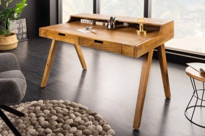 Dizajnový písací stôl Freddo 120 cm mango