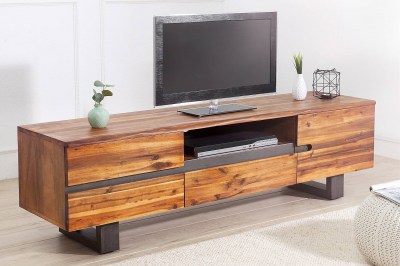 Dizajnový TV stolík Evolution 160 cm hnedá akácia