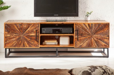 Dizajnový TV stolík Yadira 145 cm hnedé mango
