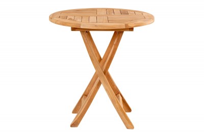 Dizajnový záhradný okrúhly stôl Mekhi 70 cm teak