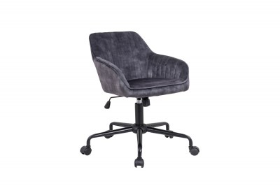 Dizajnová kancelárska stolička Esmeralda tmavosivý zamat