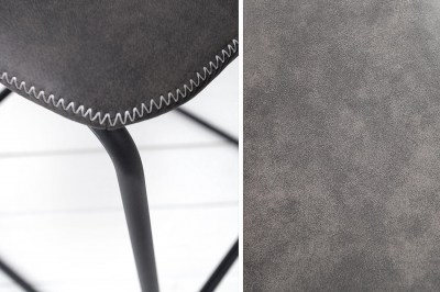 Dizajnová barová stolička Ester / vintage sivá 