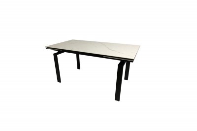 Jedálenský stôl rozkladací Neema 120/200 cm čierne sklo