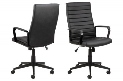 Kancelárska stolička Triston čierna koženka