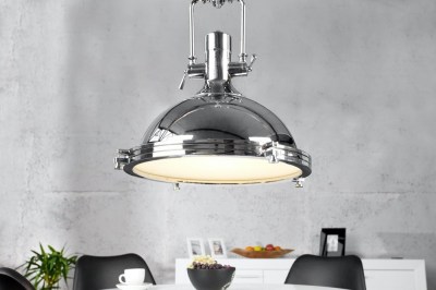 Dizajnová závesná lampa Commercial 45cm chrómová