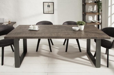 Luxusný jedálenský stôl Thunder 160 cm sivé mango