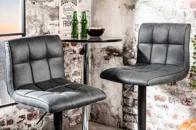 Dizajnová barová stolička Modern vintage sivá