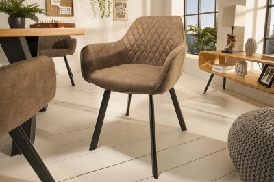 Dizajnová stolička Francesca, sivohnedá taupe