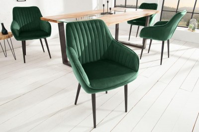izajnová stolička Esmeralda, smaragdová zelená
