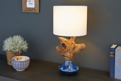 Dizajnová stolná lampa Sloane, 91 cm orech