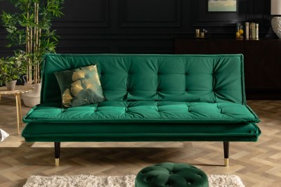 Rozkladacia sedačka Clark 184 cm smaragdovozelená
