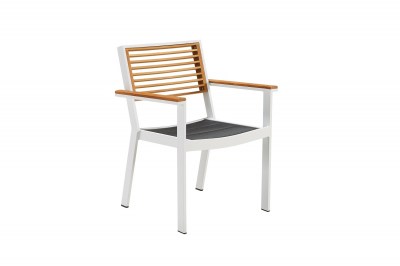 Záhradná jedálenská stolička HIGOLD - York Dining Arm Chair White/Black