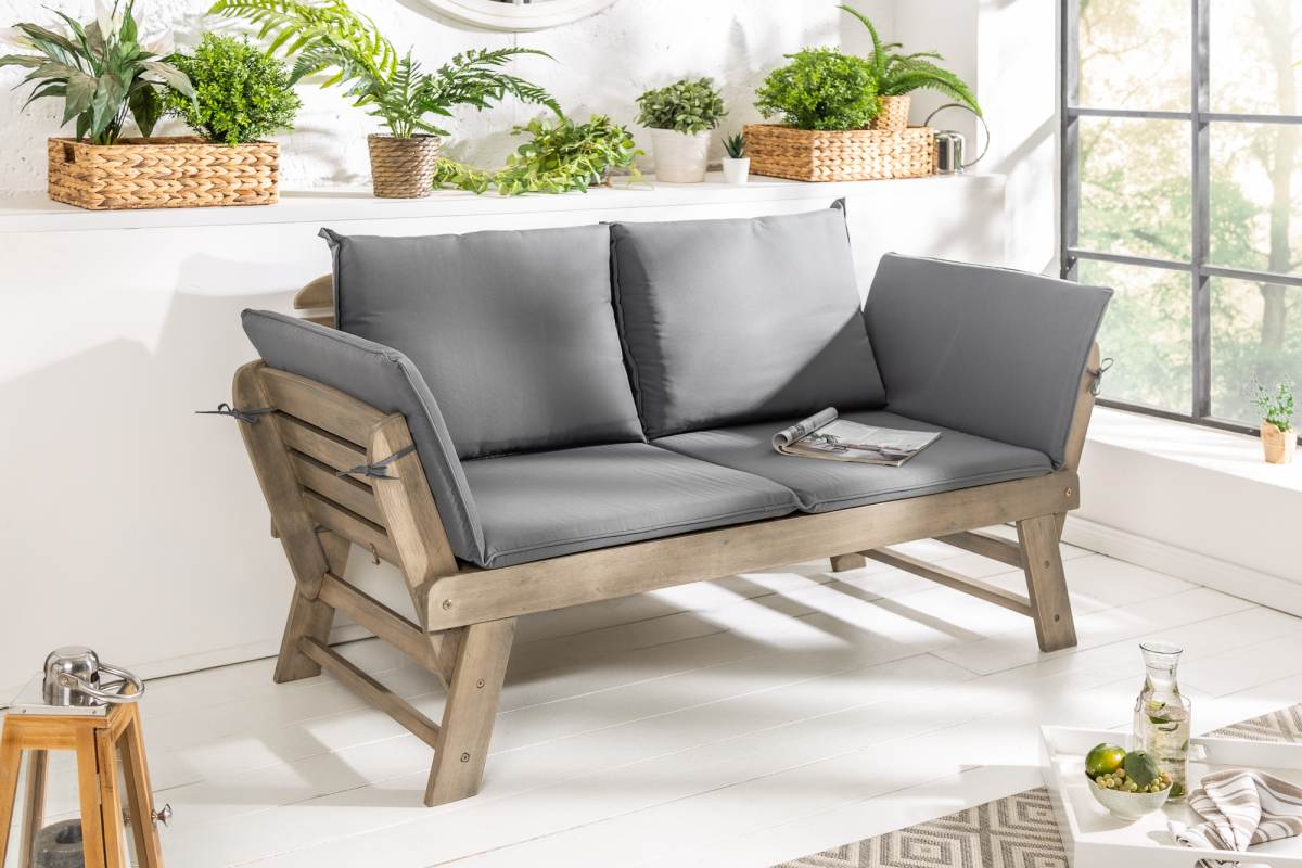 LuxD Záhradná lavica Mutual 152 cm sivá akácia
